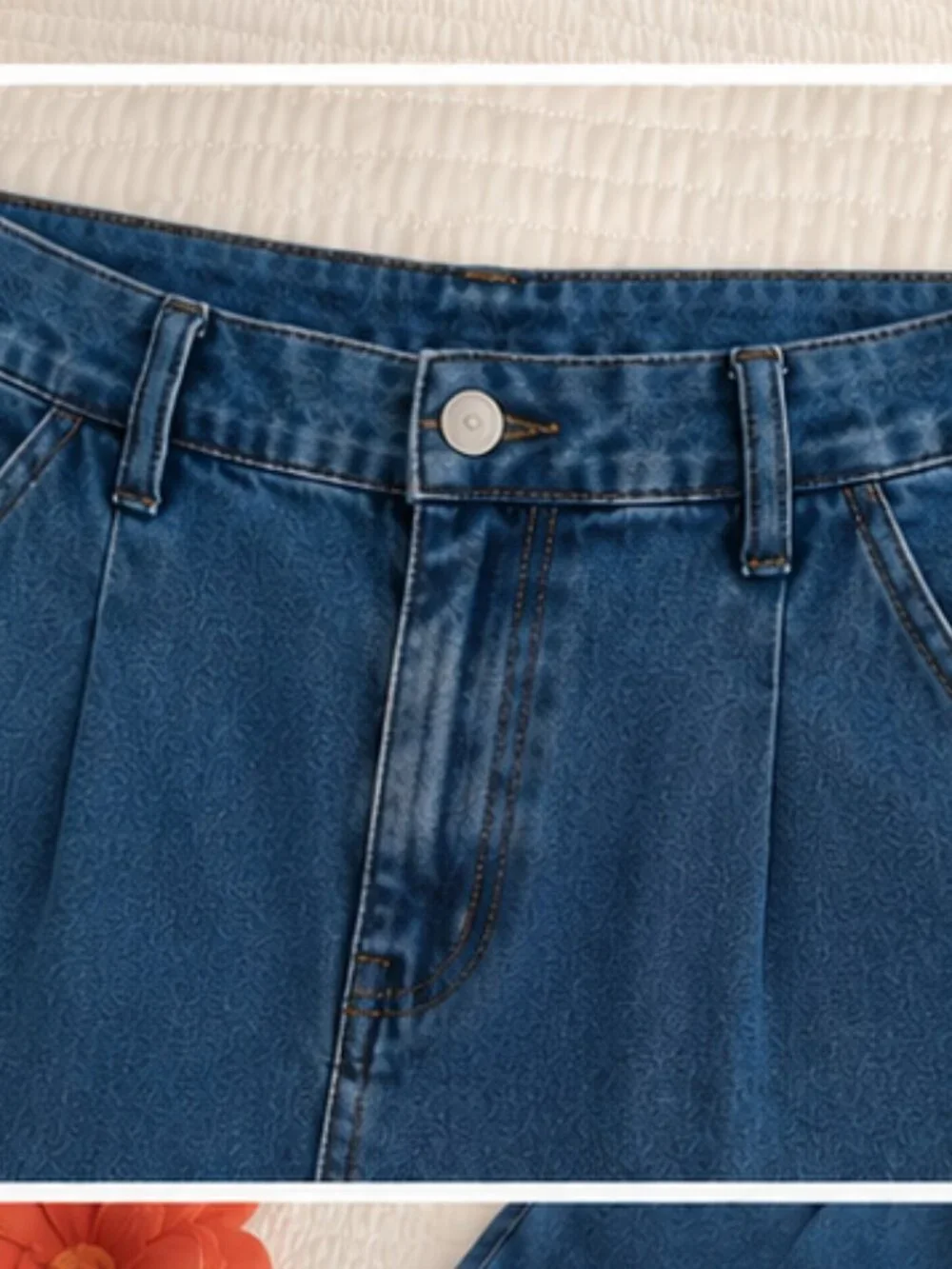 Venezia Classic Denim Bermuda Shorts | High-Rise Relaxed Fit | Plus Size 26